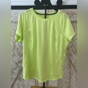 Fila Lime Green Women's Athletic Short Sleeve Top Size XL